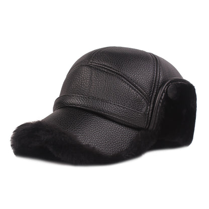 Mens Woolen Leather Cap by LAKD London