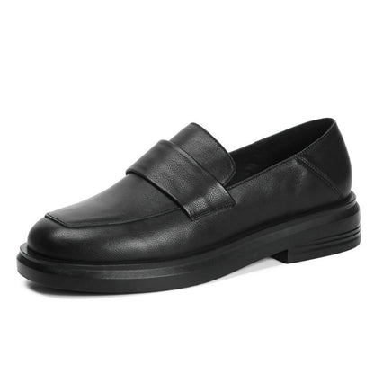 Womens Elegant British leather loafers | Comfortable Cowhide leather Shoes