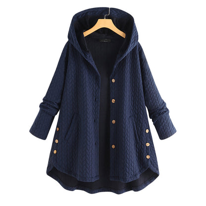 Womens Cotton Winter Jacket | Hooded Long Parka