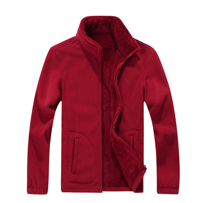 Mens Thick fleece cardigan jacket | Formal Coat with Inside Fur