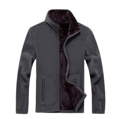 Mens Thick fleece cardigan jacket | Formal Coat with Inside Fur