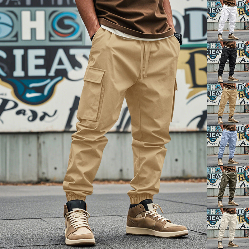 Mens Loose Trendy Sports Casual Cargo Jogger Pants