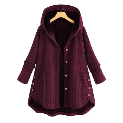Womens Cotton Winter Jacket | Hooded Long Parka