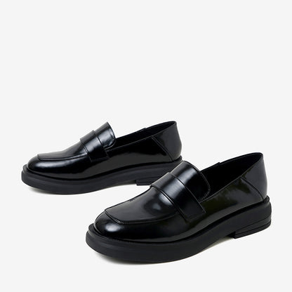 Womens Elegant British leather loafers | Comfortable Cowhide leather Shoes