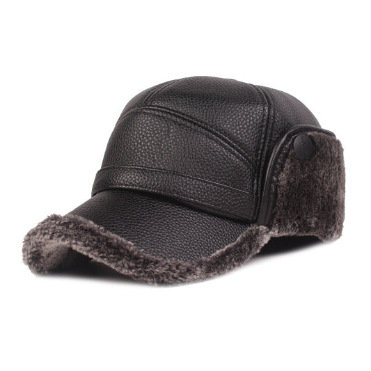 Mens Woolen Leather Cap by LAKD London