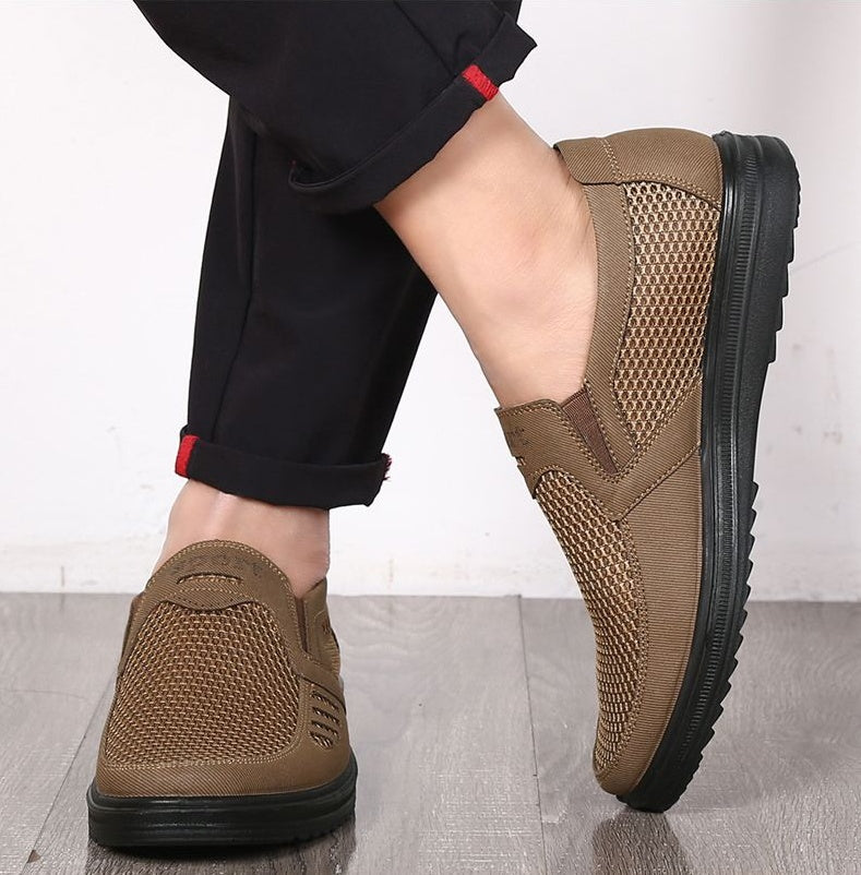 Mens Casual Slip-on Shoes | Lightweight casual soft sole senior dad shoes