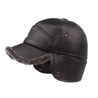 Mens Woolen Leather Cap by LAKD London