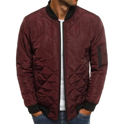 Men's Comfortable Double Padded Bomber Jacket Wind Resistant Coat - LAKD London