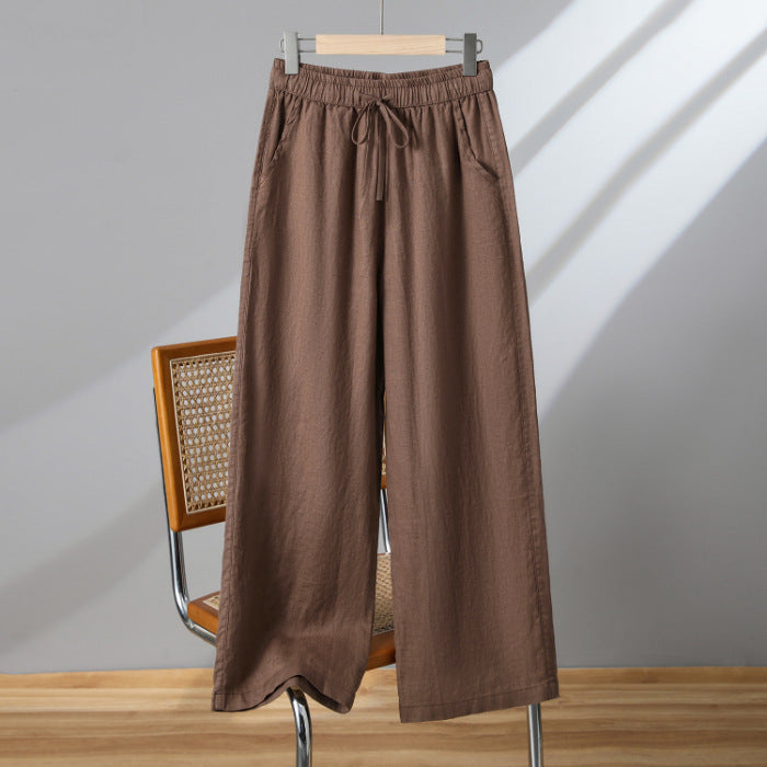 Women's Trousers | Drawstring Straight Thin Casual Pants