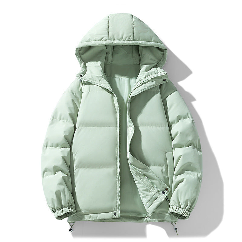 Hooded Thickened Padded Cotton Coat | Solid Color Jacket