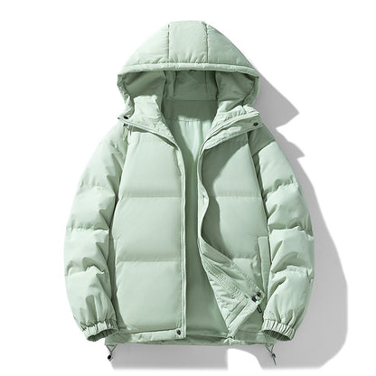 Hooded Thickened Padded Cotton Coat | Solid Color Jacket