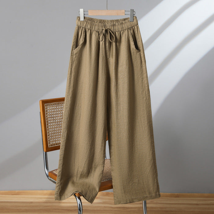 Women's Trousers | Drawstring Straight Thin Casual Pants