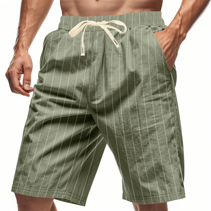 Men's Relaxed Fit Linen Beach Shorts Breathable Minimalist Summer Style