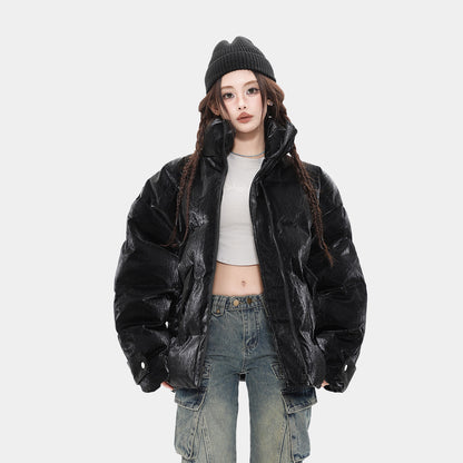 Women's Cotton-padded Stand-up Collar Thermal Thickened Puffer Jacket