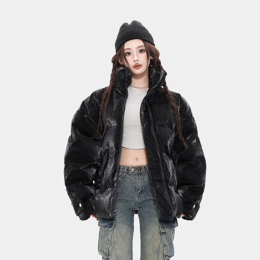 Women's Cotton-padded Stand-up Collar Thermal Thickened Puffer Jacket