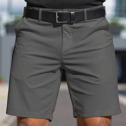 Men's Solid Colour Summer Business Sports Straight Fit Shorts Casual