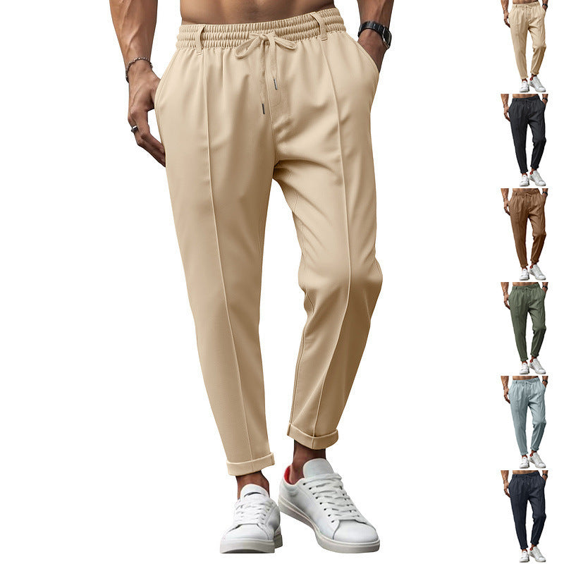 Men's Business Slim Fit Tapered Casual Trouser Pants