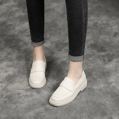 Womens Elegant British leather loafers | Comfortable Cowhide leather Shoes