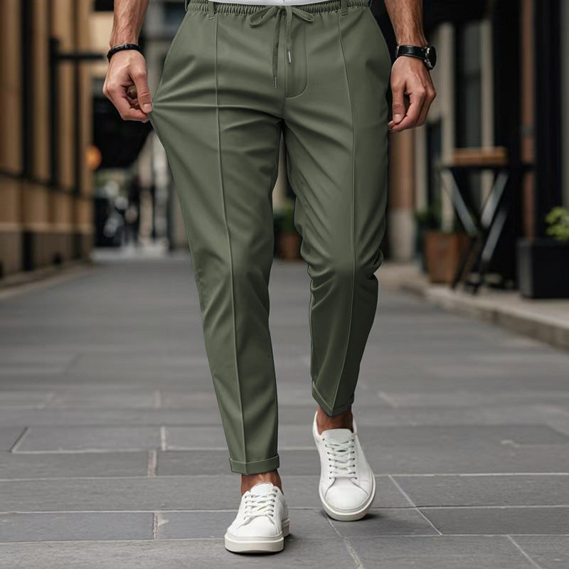 Men's Business Slim Fit Tapered Casual Trouser Pants
