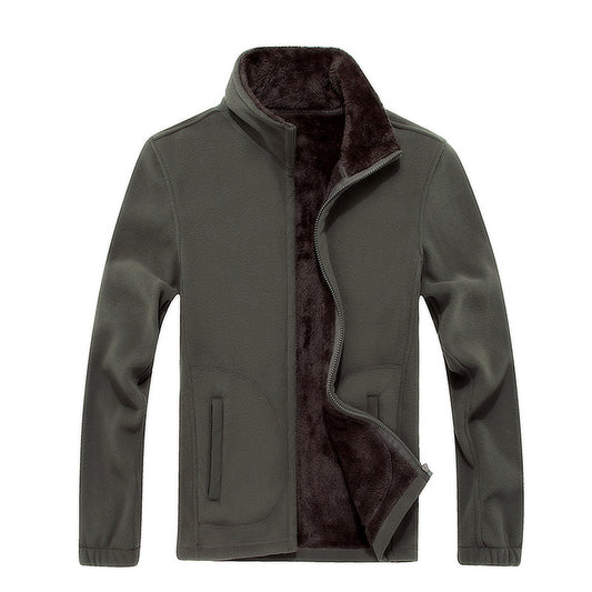Mens Thick fleece cardigan jacket | Formal Coat with Inside Fur
