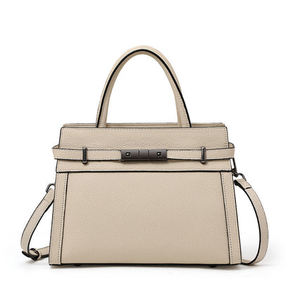 Women's Luxury Handbag | Genuine Leather Clamshell Bag