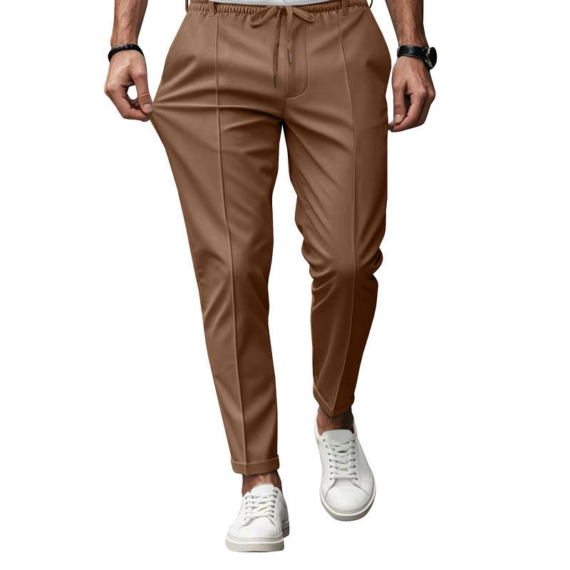 Men's Business Slim Fit Tapered Casual Trouser Pants