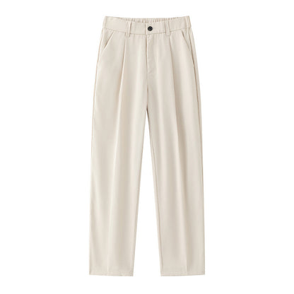 Womens Loose Straight Black Casual Trousers Men
