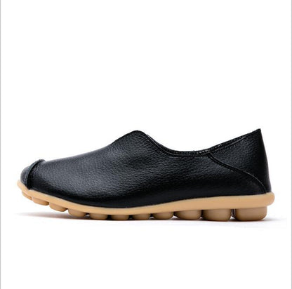 Ladies Flats | Women Genuine Leather Rubber Sole Shoes - LAKD London