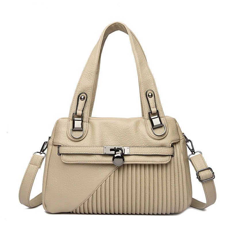 Womens Trendy Design Bag Tide Large Capacity Stitching