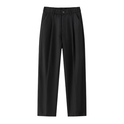 Womens Loose Straight Black Casual Trousers Men