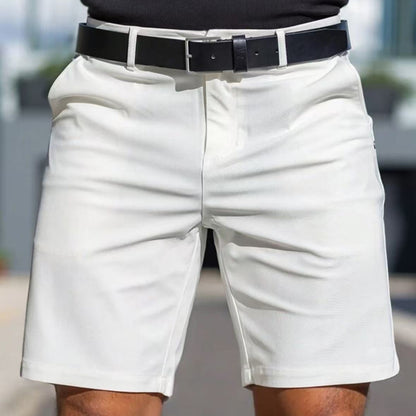 Men's Solid Colour Summer Business Sports Straight Fit Shorts Casual