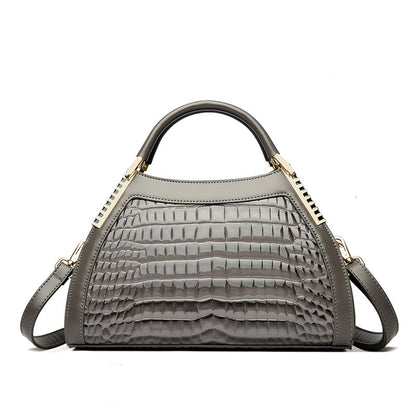 Women's Large-capacity Retro Handbag | Glossy Luxury Bag