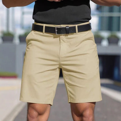 Men's Solid Colour Summer Business Sports Straight Fit Shorts Casual