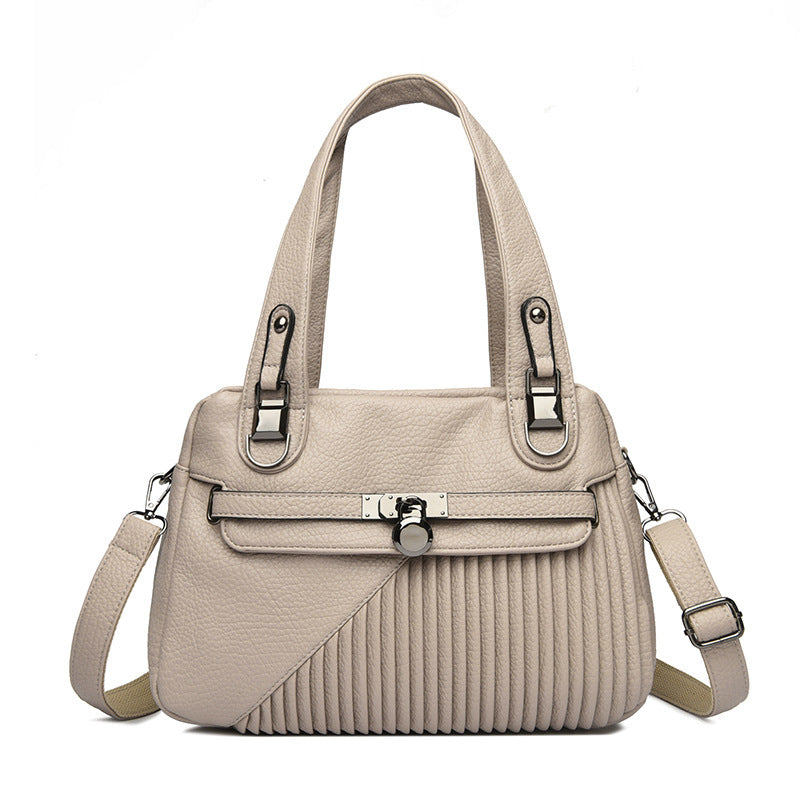 Womens Trendy Design Bag Tide Large Capacity Stitching