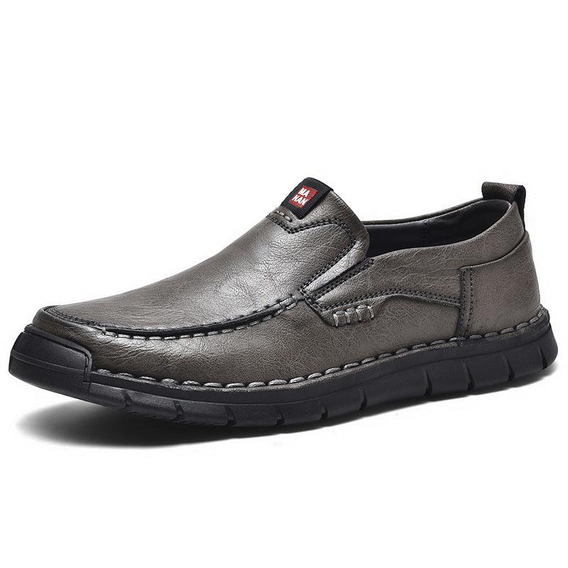 Mens Soft Bottom Casual Leather Shoes - Durable & Comfortable