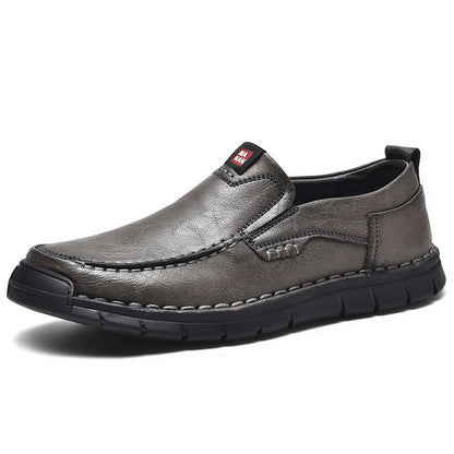 Mens Soft Bottom Casual Leather Shoes - Durable & Comfortable