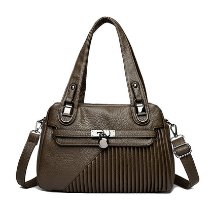 Womens Trendy Design Bag Tide Large Capacity Stitching