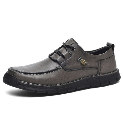 Mens Soft Bottom Casual Leather Shoes - Durable & Comfortable