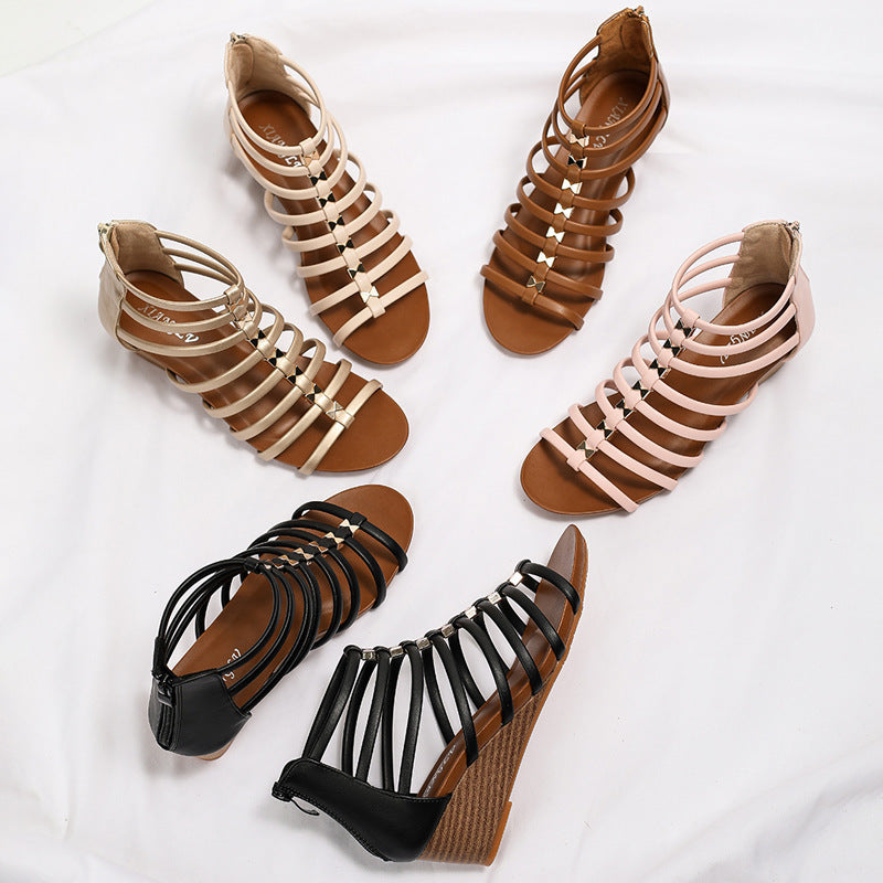 Women's Comfortable Wedge Sandals | Summer Casual Seaside Vacation Roman Sandals