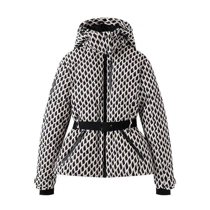 Women's Waist Slimming Jacket With Belt | Cotton-padded Winter Jacket