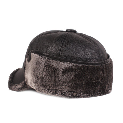 Mens Woolen Leather Cap by LAKD London