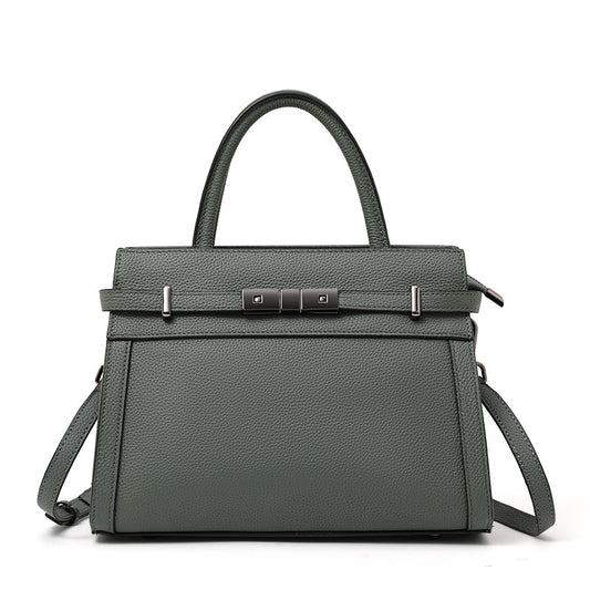 Women's Luxury Handbag | Genuine Leather Clamshell Bag