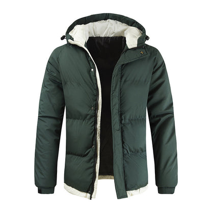 Mens Thickened Cotton Puffer Jacket | Winter Padded Coat - Down Jacket
