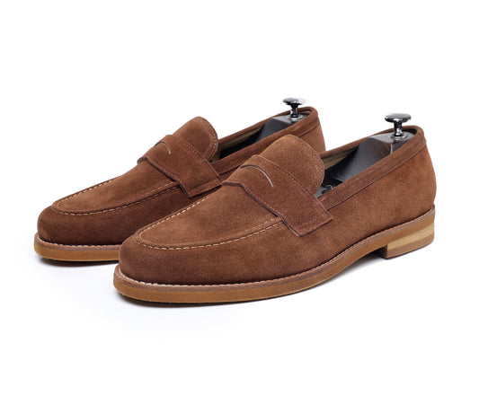 Mens Retro Genuine Leather Handmade Loafers