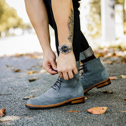 Men's High Top Cowhide Leather Boots | Rubber sole - LAKD London