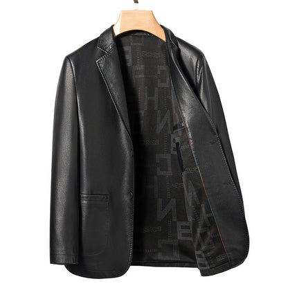 Men's Business Casual Leather Coat - LAKD London