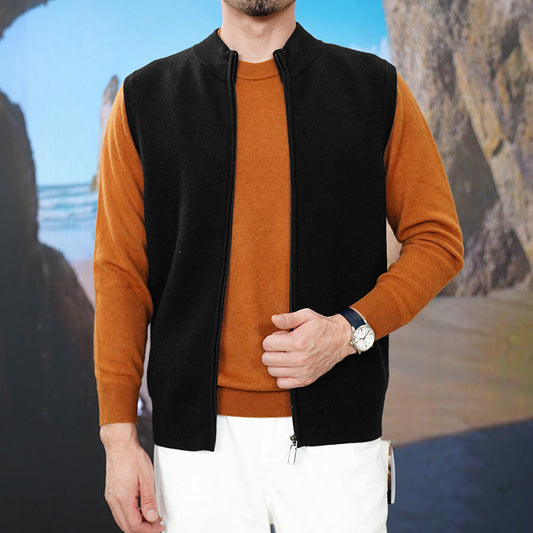 Men's Elegant Casual Knitted Cardigan Vest Warm Loose Fit Style