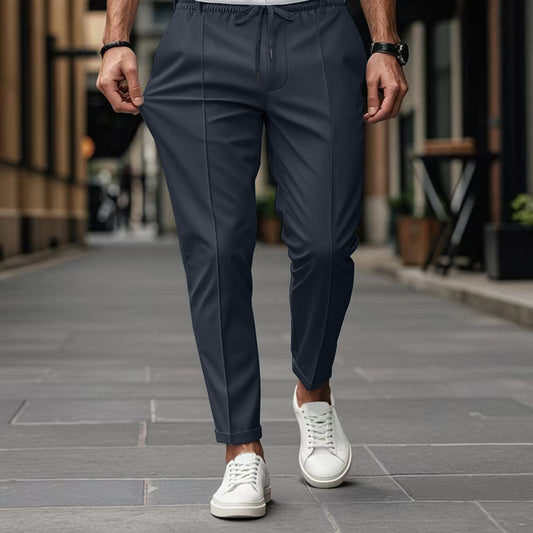 Men's Business Slim Fit Tapered Casual Trouser Pants