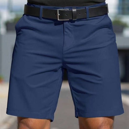 Men's Solid Colour Summer Business Sports Straight Fit Shorts Casual