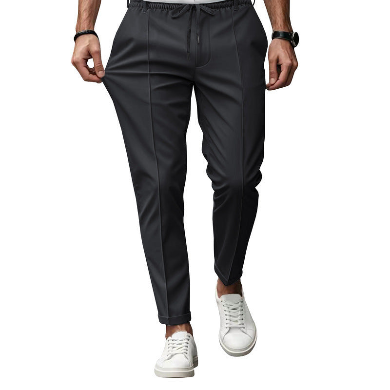 Men's Business Slim Fit Tapered Casual Trouser Pants
